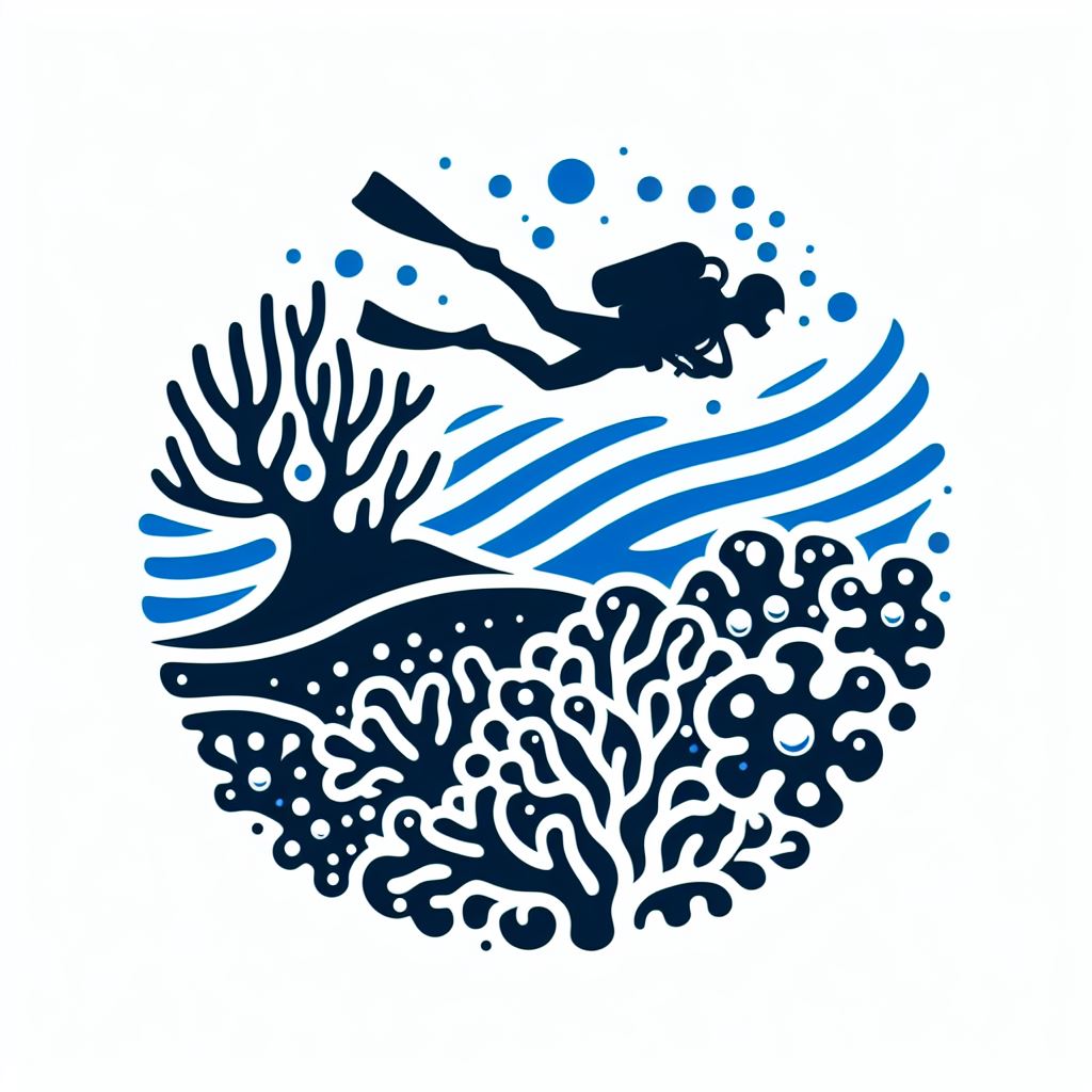 Reef Today Australia Logo that shows a scubadiver hovering over a group of corals from the Great Barrier Reef